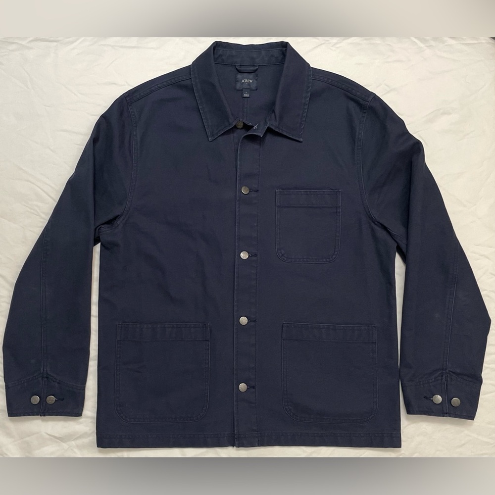 J. Crew Canvas Chore Men's Jacket Navy - Picture 5 of 9